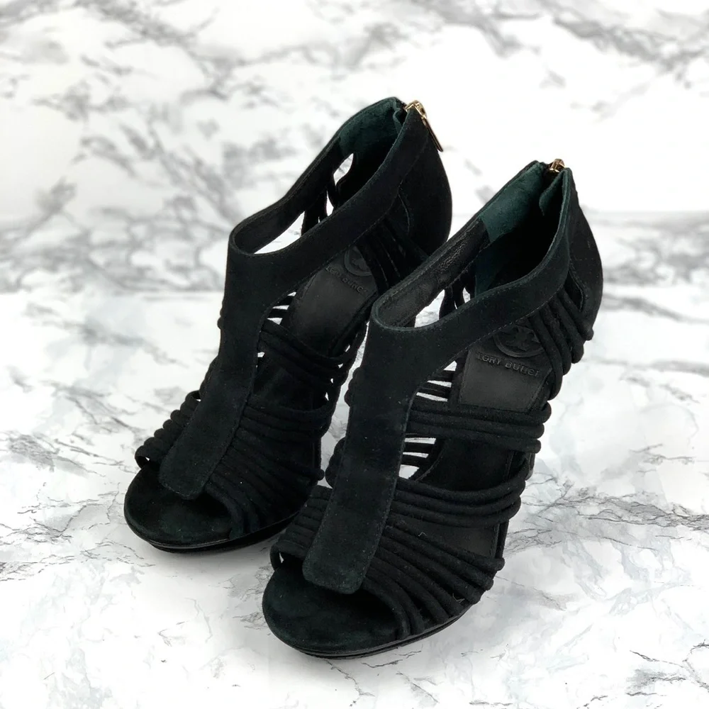 Tory Burch Strappy Sigourney Suede heels